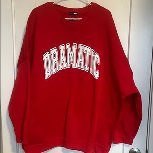 Fashion Nova Red Graphic Sweatshirt NWT